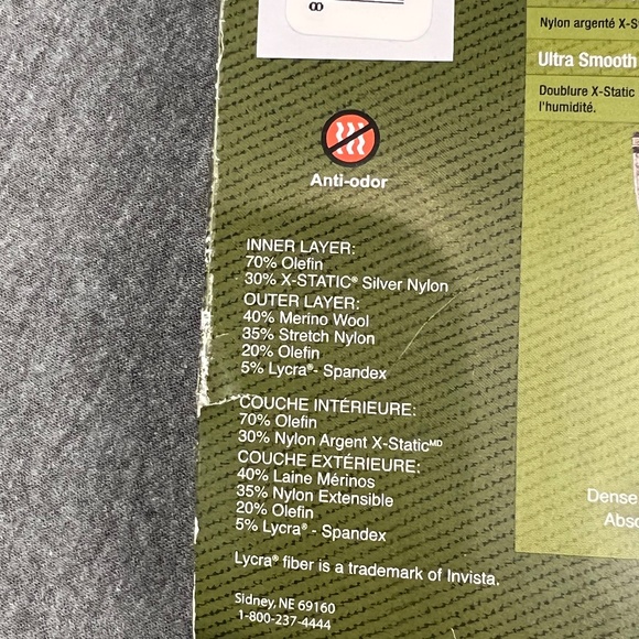 NWT Cabela’s Ingenius Mid-weight 11” Crew Socks XL Odor Control Outdoor - Picture 6 of 7